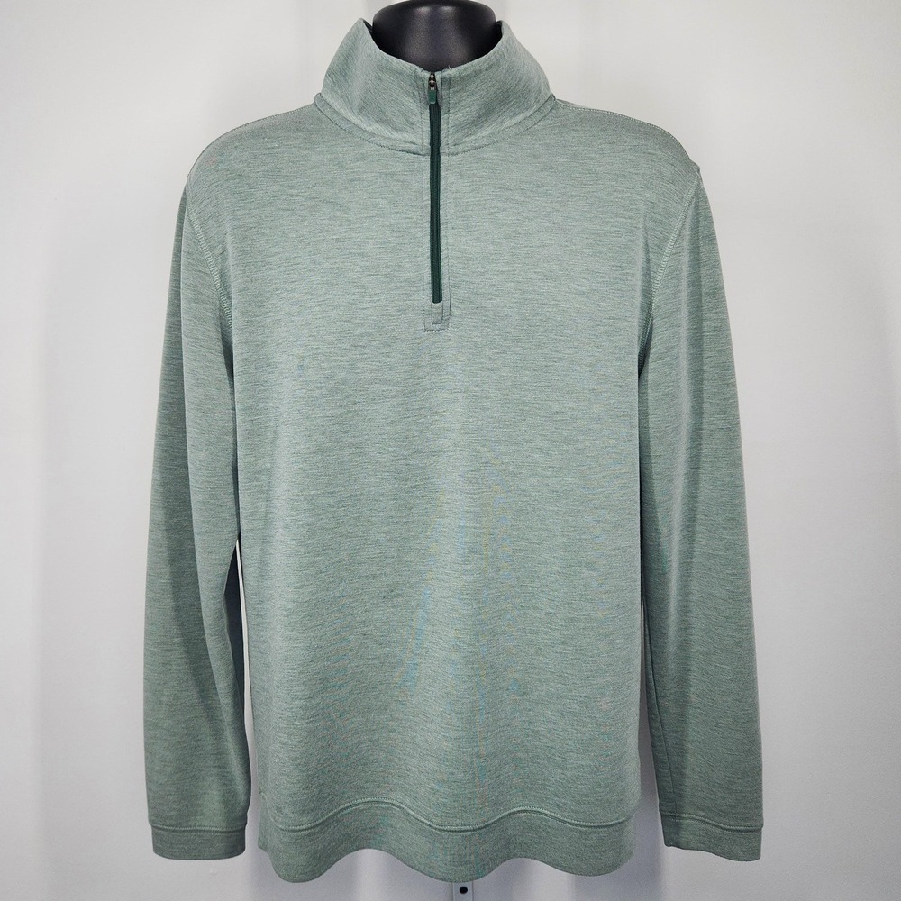 Onward Reserve Sweatshirt Mens Large* Green 1/4 Zip Mock Neck Pullover Knit